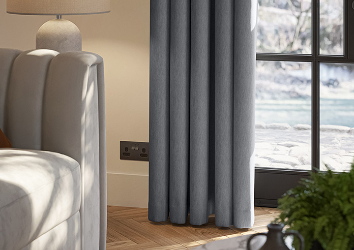 Genoa Faux Silk (Blackout), Night Shimmer - Made to Measure Curtains - Image 5